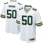 Nike Green Bay Packers 50 Men's A.J. Hawk Game White Road Jersey