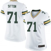 Nike Green Bay Packers 71 Women's Josh Sitton Elite White Road Jersey