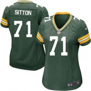 Nike Green Bay Packers 71 Women's Josh Sitton Game Green Team Color Home Jersey
