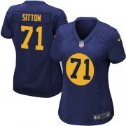 Nike Green Bay Packers 71 Women's Josh Sitton Game Navy Blue Alternate Jersey