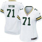 Nike Green Bay Packers 71 Women's Josh Sitton Game White Road Jersey