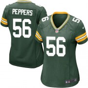 Nike Green Bay Packers 56 Women's Julius Peppers Game Green Team Color Home Jersey