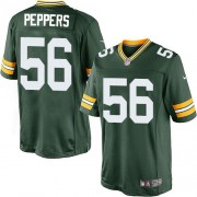 Nike Green Bay Packers 56 Youth Julius Peppers Elite Green Team Color Home Jersey