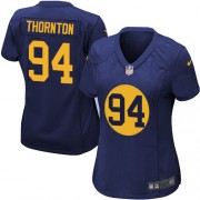 Nike Green Bay Packers 94 Women's Khyri Thornton Elite Navy Blue Alternate Jersey