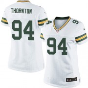 Nike Green Bay Packers 94 Women's Khyri Thornton Elite White Road Jersey