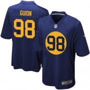 Nike Green Bay Packers 98 Youth Letroy Guion Game Navy Blue Alternate Jersey