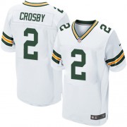 Nike Green Bay Packers 2 Men's Mason Crosby Elite White Road Jersey