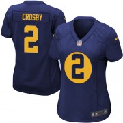 Nike Green Bay Packers 2 Women's Mason Crosby Elite Navy Blue Alternate Jersey