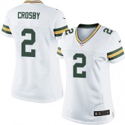 Nike Green Bay Packers 2 Women's Mason Crosby Elite White Road Jersey