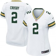 Nike Green Bay Packers 2 Women's Mason Crosby Game White Road Jersey