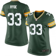 Nike Green Bay Packers 33 Women's Micah Hyde Elite Green Team Color Home Jersey