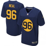 Nike Green Bay Packers 96 Men's Mike Neal Elite Navy Blue Alternate Jersey