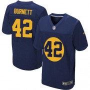 Nike Green Bay Packers 42 Men's Morgan Burnett Elite Navy Blue Alternate Jersey