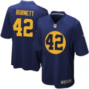 Nike Green Bay Packers 42 Men's Morgan Burnett Game Navy Blue Alternate Jersey