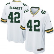 Nike Green Bay Packers 42 Men's Morgan Burnett Game White Road Jersey