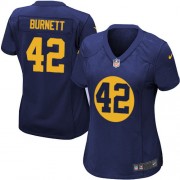 Nike Green Bay Packers 42 Women's Morgan Burnett Game Navy Blue Alternate Jersey