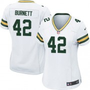 Nike Green Bay Packers 42 Women's Morgan Burnett Game White Road Jersey