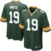 Nike Green Bay Packers 19 Men's Myles White Game Green Team Color Home Jersey