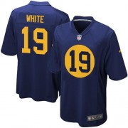 Nike Green Bay Packers 19 Men's Myles White Game Navy Blue Alternate Jersey