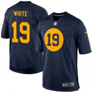 Nike Green Bay Packers 19 Men's Myles White Limited Navy Blue Alternate Jersey