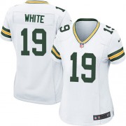 Nike Green Bay Packers 19 Women's Myles White Game White Road Jersey