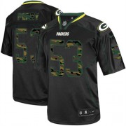 Nike Green Bay Packers 53 Men's Nick Perry Elite Black Camo Fashion Jersey