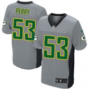 Nike Green Bay Packers 53 Men's Nick Perry Elite Grey Shadow Jersey