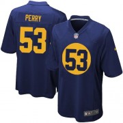 Nike Green Bay Packers 53 Men's Nick Perry Game Navy Blue Alternate Jersey