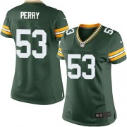 Nike Green Bay Packers 53 Women's Nick Perry Elite Green Team Color Home Jersey