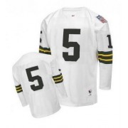 Mitchell and Ness Green Bay Packers 5 Men's Paul Hornung Authentic White Road Throwback Jersey