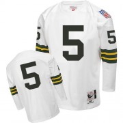 Mitchell and Ness Green Bay Packers 5 Men's Paul Hornung Authentic White Road Throwback Jersey