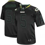 Nike Green Bay Packers 5 Men's Paul Hornung Elite Lights Out Black Jersey