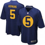 Nike Green Bay Packers 5 Men's Paul Hornung Game Navy Blue Alternate Jersey