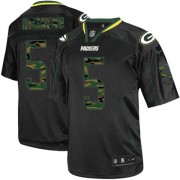 Nike Green Bay Packers 5 Men's Paul Hornung Limited Black Camo Fashion Jersey