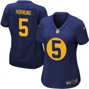 Nike Green Bay Packers 5 Women's Paul Hornung Elite Navy Blue Alternate Jersey