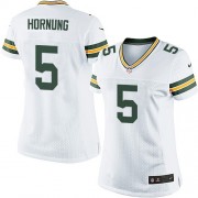 Nike Green Bay Packers 5 Women's Paul Hornung Elite White Road Jersey