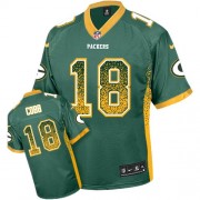 Nike Green Bay Packers 18 Men's Randall Cobb Elite Green Drift Fashion Jersey