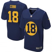 Nike Green Bay Packers 18 Men's Randall Cobb Elite Navy Blue Alternate Jersey