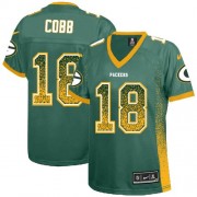 Nike Green Bay Packers 18 Women's Randall Cobb Elite Green Drift Fashion Jersey