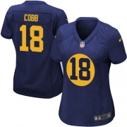 Nike Green Bay Packers 18 Women's Randall Cobb Elite Navy Blue Alternate Jersey