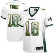 Nike Green Bay Packers 18 Women's Randall Cobb Elite White Drift Fashion Jersey