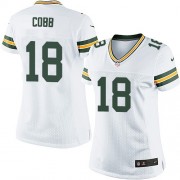 Nike Green Bay Packers 18 Women's Randall Cobb Elite White Road Jersey