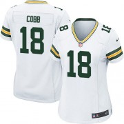 Nike Green Bay Packers 18 Women's Randall Cobb Game White Road Jersey