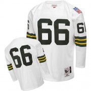 Mitchell and Ness Green Bay Packers 66 Men's Ray Nitschke Authentic White Road Throwback Jersey