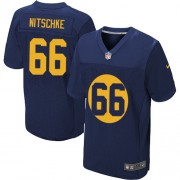 Nike Green Bay Packers 66 Men's Ray Nitschke Elite Navy Blue Alternate Jersey