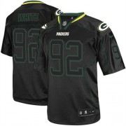 Nike Green Bay Packers 92 Men's Reggie White Elite Lights Out Black Jersey