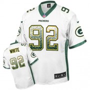 Nike Green Bay Packers 92 Men's Reggie White Elite White Drift Fashion Jersey