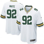 Nike Green Bay Packers 92 Men's Reggie White Game White Road Jersey