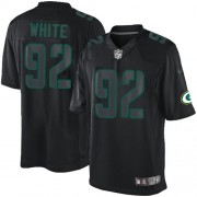 Nike Green Bay Packers 92 Men's Reggie White Limited Black Impact Jersey