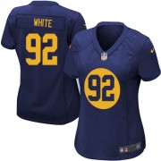 Nike Green Bay Packers 92 Women's Reggie White Elite Navy Blue Alternate Jersey